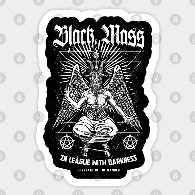 BLACK MASS Sticker by artslaves